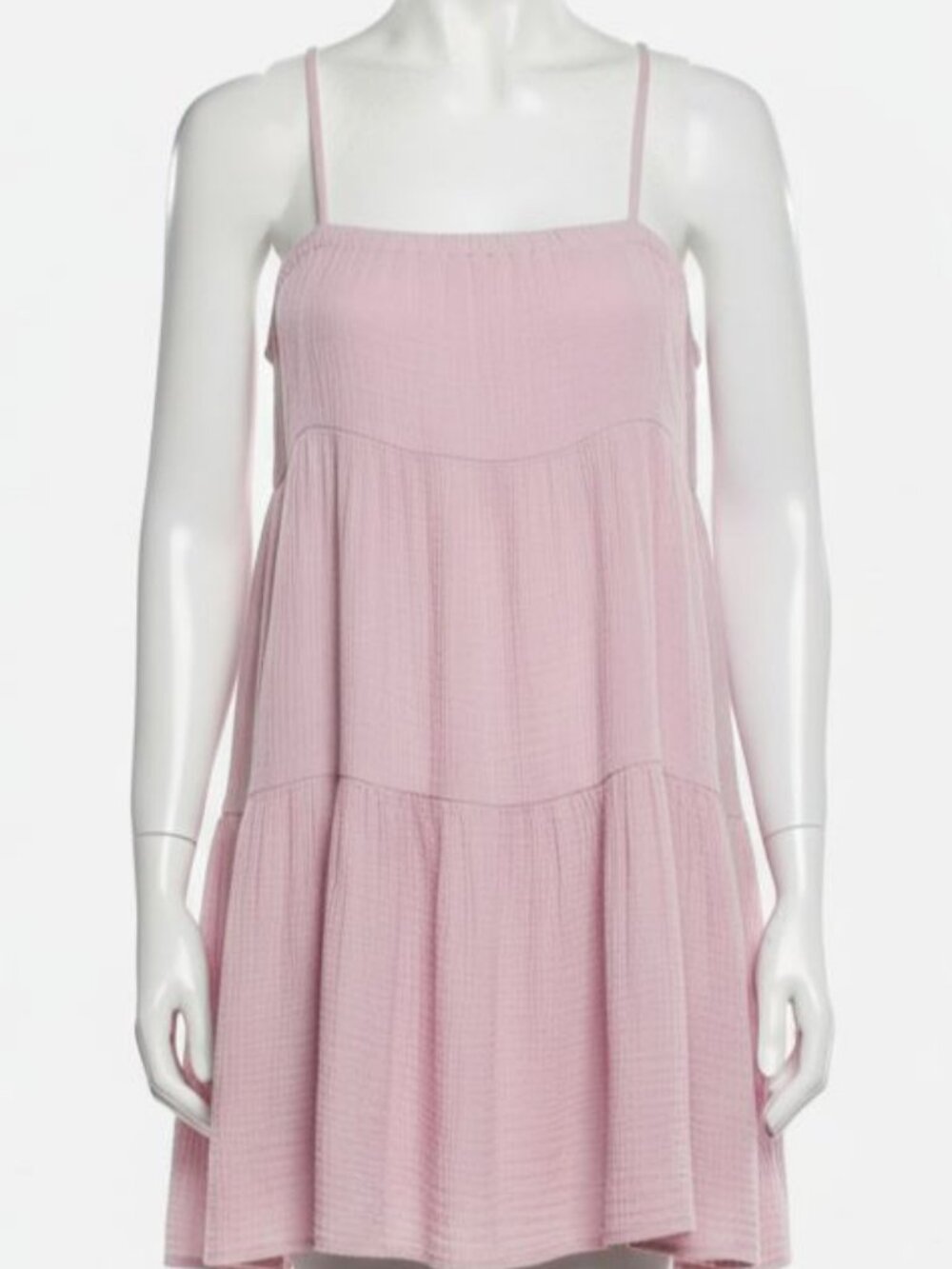 Bella Dahl Kid's Girl's Pink Cloud Crinkle Flowy Tiered Dress Size 14